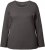 Ulla Popken Basic Round Neck Long Sleeve Slim Fit Cotton Tee Graphite Grey - Trička - 