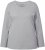 Ulla Popken Basic Round Neck Long Sleeve Slim Fit Cotton Tee Light Grey Melange - Trička - 
