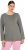 Ulla Popken Basic Round Neck Long Sleeve Slim Fit Cotton Tee Grey - Trička - 