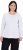 Ulla Popken Basic Round Neck Long Sleeve Slim Fit Cotton Tee Snow White - Sukně - 