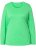 Ulla Popken Basic Round Neck Long Sleeve Slim Fit Cotton Tee Mint Green - Trička - 