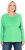 Ulla Popken Basic Round Neck Long Sleeve Slim Fit Cotton Tee Mint Green - Trička - 