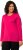 Ulla Popken Basic Round Neck Long Sleeve Slim Fit Cotton Tee Magenta Pink - Trička - 