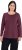 Ulla Popken Basic Round Neck Long Sleeve Slim Fit Cotton Tee Dark Berry - Trička - 
