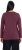 Ulla Popken Basic Round Neck Long Sleeve Slim Fit Cotton Tee Dark Berry - Trička - 