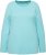 Ulla Popken Basic Round Neck Long Sleeve Slim Fit Cotton Tee Mint - Trička - 