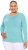 Ulla Popken Basic Round Neck Long Sleeve Slim Fit Cotton Tee Mint - Trička - 
