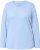 Ulla Popken Basic Round Neck Long Sleeve Slim Fit Cotton Tee Light Blue - Trička - 