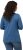 Ulla Popken Basic Round Neck Long Sleeve Slim Fit Cotton Tee Blue Denim - Trička - 