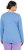 Ulla Popken Basic Round Neck Long Sleeve Slim Fit Cotton Tee Light Cornflower - Trička - 