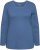 Ulla Popken Basic Round Neck Long Sleeve Slim Fit Cotton Tee Ink Blue - Trička - 