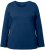 Ulla Popken Basic Round Neck Long Sleeve Slim Fit Cotton Tee Dark Blue - Trička - 