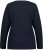 Ulla Popken Basic Round Neck Long Sleeve Slim Fit Cotton Tee Navy Blue - Trička - 