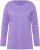 Ulla Popken Basic Round Neck Long Sleeve Slim Fit Cotton Tee Pale Lilac - Trička - 