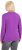 Ulla Popken Basic Round Neck Long Sleeve Slim Fit Cotton Tee Purple - Trička - 