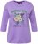 Ulla Popken Horticultural Graphic Floral Tee Pale Lilac - Potištěná trička pro ženy - 