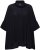 Ulla Popken Sparkling Draped Collared Tee Navy Blue - Potištěná trička pro ženy - 