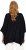 Ulla Popken Sparkling Draped Collared Tee Navy Blue - Potištěná trička pro ženy - 