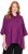 Ulla Popken Sparkling Draped Collared Tee Mulberry - Potištěná trička pro ženy - 