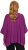 Ulla Popken Sparkling Draped Collared Tee Mulberry - Potištěná trička pro ženy - 