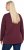 Ulla Popken Fawn Long Sleeve Graphic Tee Plum - Potištěná trička pro ženy - 