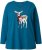 Ulla Popken Fawn Long Sleeve Graphic Tee Teal - Potištěná trička pro ženy - 