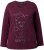Ulla Popken Holiday Long Sleeve Graphic Tee Plum - Potištěná trička pro ženy - 