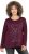 Ulla Popken Holiday Long Sleeve Graphic Tee Plum - Potištěná trička pro ženy - 