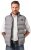 JP1880 Quilted Vest Outdoor Stand-up Collar Grey - Bundy - Bundy Nadměrné Velikosti - 2XL-8XL