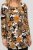 Scandinavian Caramel Flower Petals Tunic Orange and Brown - Potištěná trička pro ženy - 