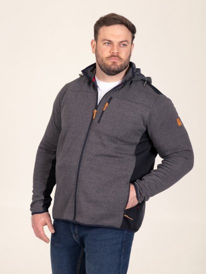 D555 Conrad Detachable Hood Bonded Fleece Zip Through Hoody Námořnická modrá - Mikiny & mikiny s kapucí - Mikiny & Mikiny s kapucí 2XL-12XL