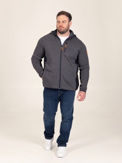 D555 Conrad Detachable Hood Bonded Fleece Zip Through Hoody Námořnická modrá - Mikiny & mikiny s kapucí - Mikiny & Mikiny s kapucí 2XL-12XL