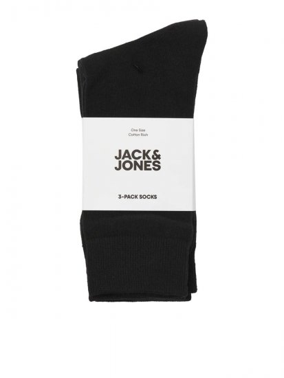 Jack & Jones Rafael Ponožky Černá 3-pack - Spodní prádlo - Spodní Prádlo Nadměrné Velikosti 2XL-8XL