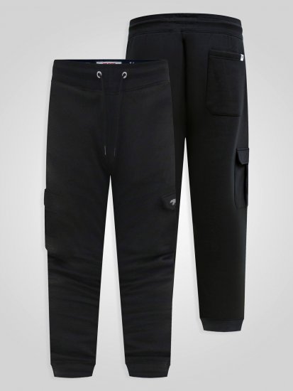 D555 Dexter 1 Cargo Jogger With Bear Embroidery Černá - Tepláky & kraťasy - Tepláky a Teplákové Kraťasy 2XL-12XL
