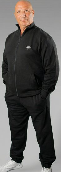 20 Nodi Mistral Tracksuit in Combed Fleece Cotton Black - Teplákové soupravy - Teplákové soupravy nadměrné velikosti