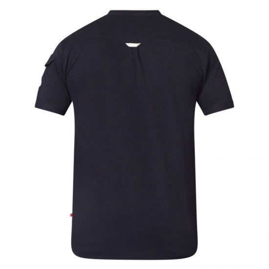 D555 Archer Collarless Shirt Black - Košile - Košile 2XL-10XL