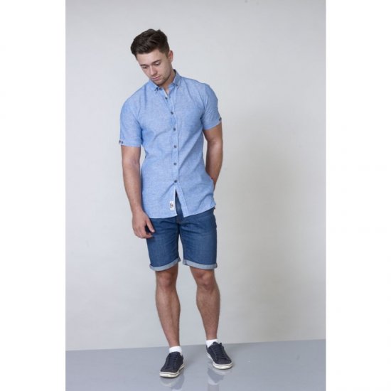 D555 Eric Linen Short Sleeve Shirt - Košile - Košile 2XL-10XL