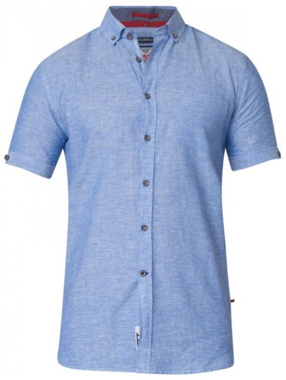 D555 Eric Linen Short Sleeve Shirt - Košile - Košile 2XL-10XL