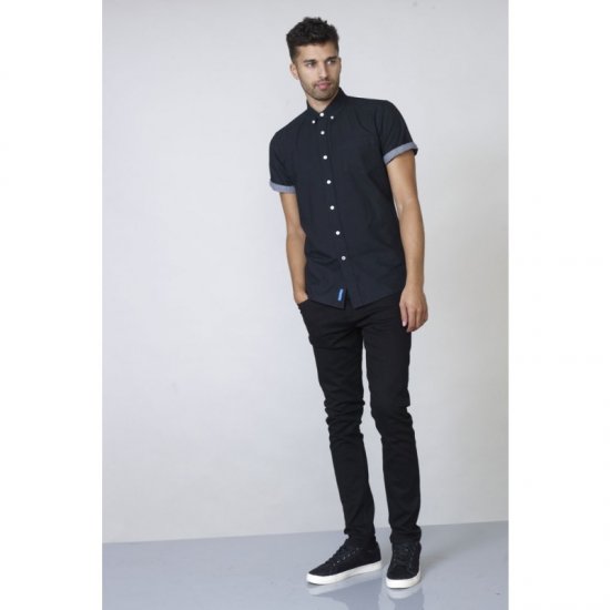 D555 Kevin Oxford Shirt Black - Košile - Košile 2XL-10XL