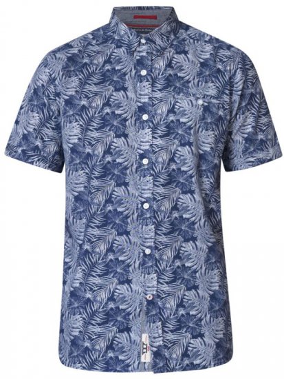 D555 Sheldon Hawaii Shirt Navy - Košile - Košile 2XL-10XL