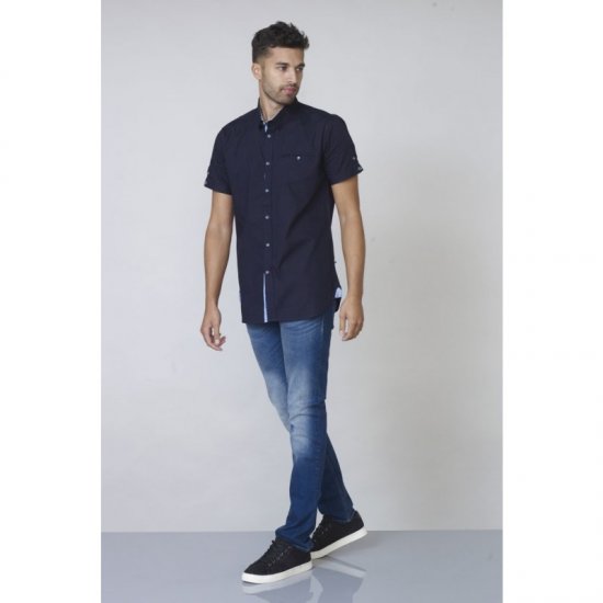 D555 Tim Short Sleeve Shirt Navy - Košile - Košile 2XL-10XL