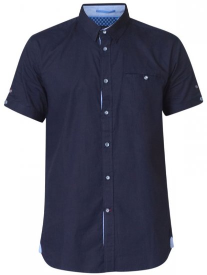 D555 Tim Short Sleeve Shirt Navy - Košile - Košile 2XL-10XL