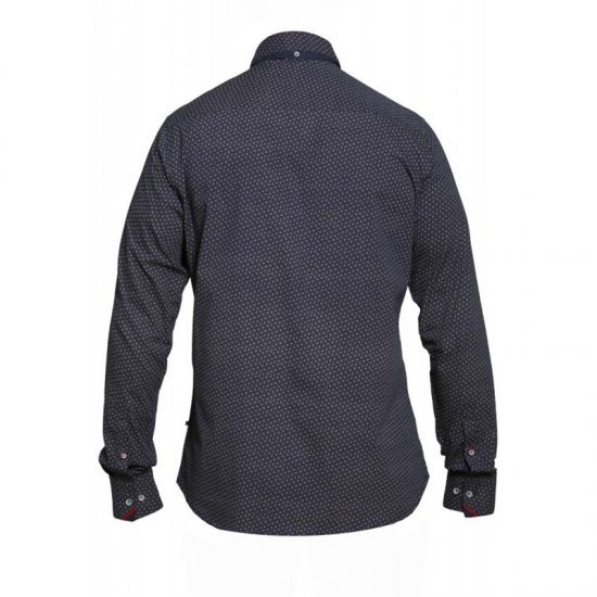 D555 Babworth Long Sleeve Shirt Navy - Košile - Košile 2XL-10XL