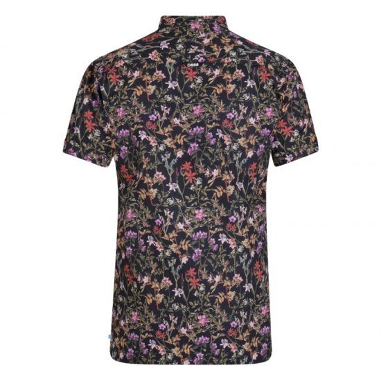 D555 Emmet Floral Shirt Black - Košile - Košile 2XL-10XL