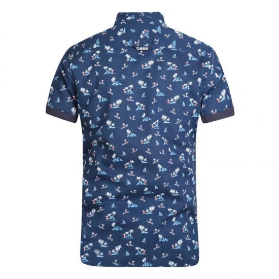 D555 Davian Hawaii Shirt Navy - Košile - Košile 2XL-10XL