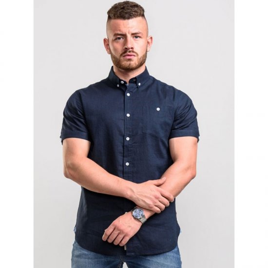 D555 Brixton Shirt Navy - Košile - Košile 2XL-10XL