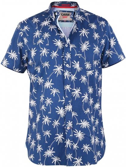 D555 BURLEY Palm Tree Print Shirt - Košile - Košile 2XL-10XL