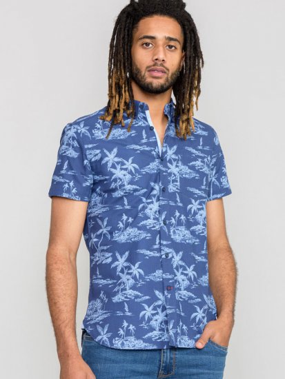 D555 WHITSBURY Hawaiian Print Shirt - Košile - Košile 2XL-10XL