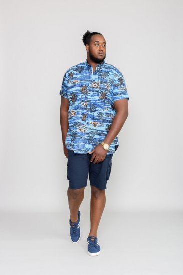 D555 CHARFORD Hawaiian Reverse Printed Shirt - Košile - Košile 2XL-10XL