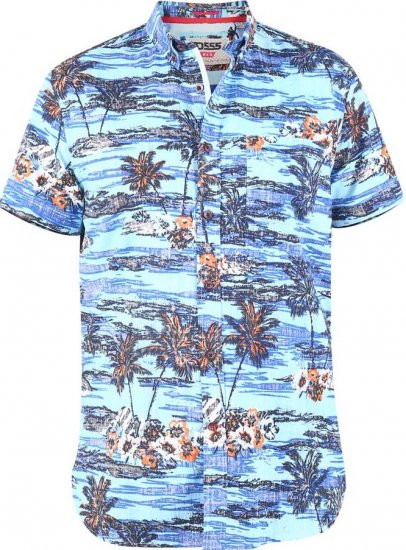 D555 CHARFORD Hawaiian Reverse Printed Shirt - Košile - Košile 2XL-10XL